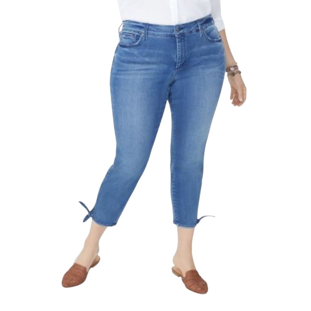 NYDJ‎ Ami Skinny Ankle Tie Hem Jeans